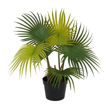 PALMIER artificiel éventail baby 35 cm en pot