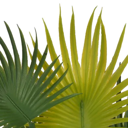 PALMIER artificiel éventail baby 35 cm en pot - feuilles