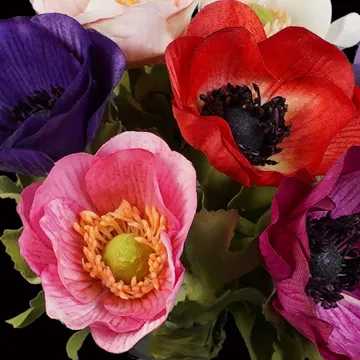 bouquet artificiel  ANEMONE 28 cm - pistils