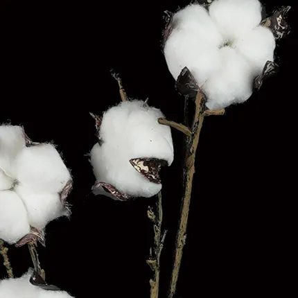 Fleurs de coton artificielles 96 cm - détails