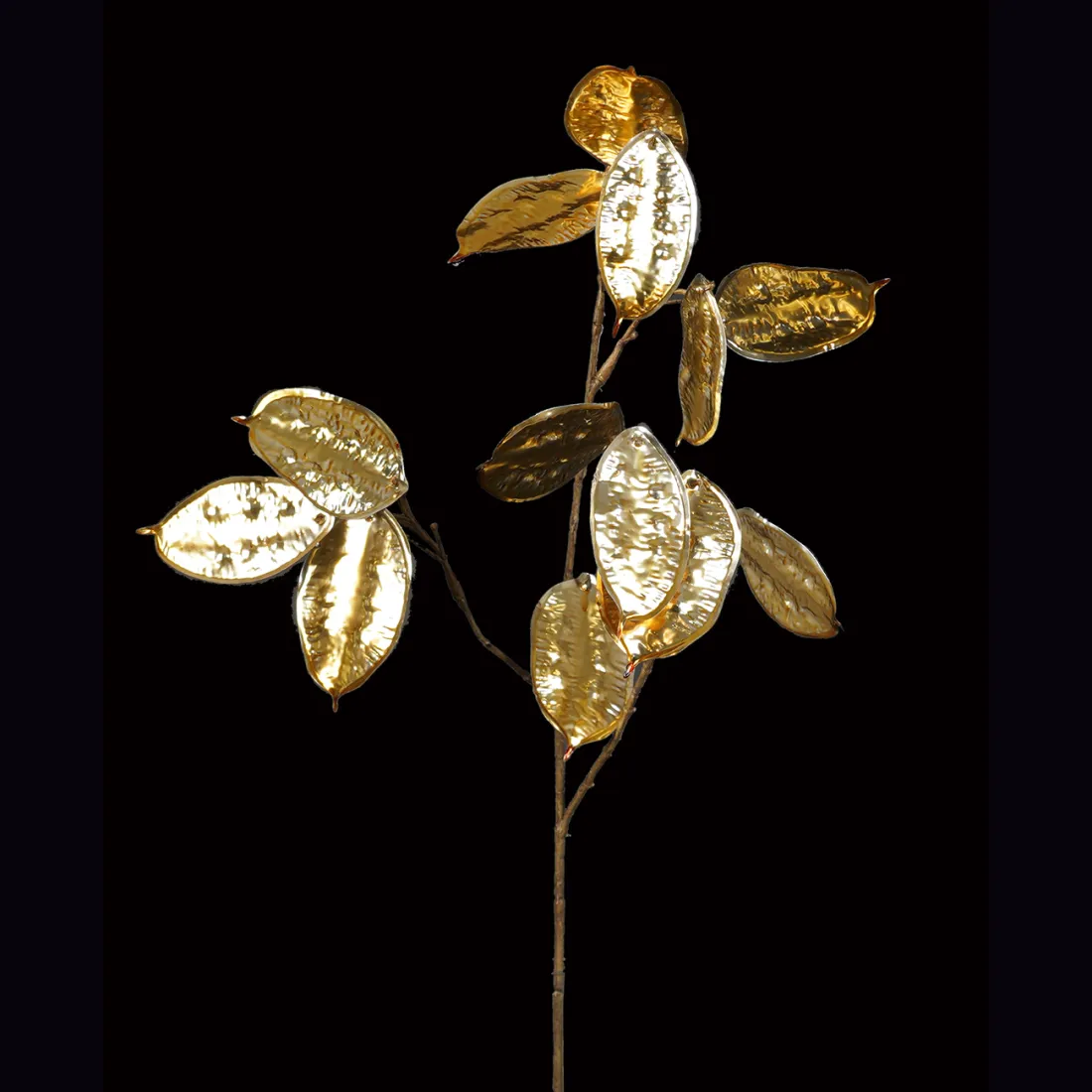 feuille artificielle déco monnaie du pape or 72 cm