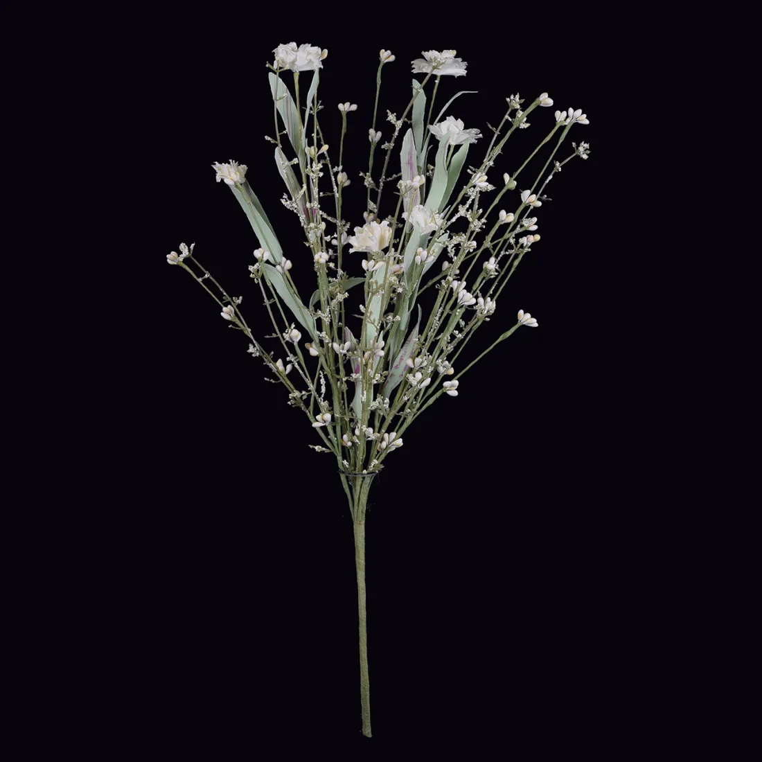 fleurs champêtre esprit séché 52 cm blanc - entier