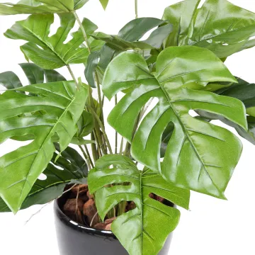PHILODENDRON artificiel en pot 60 cm - détails feuille