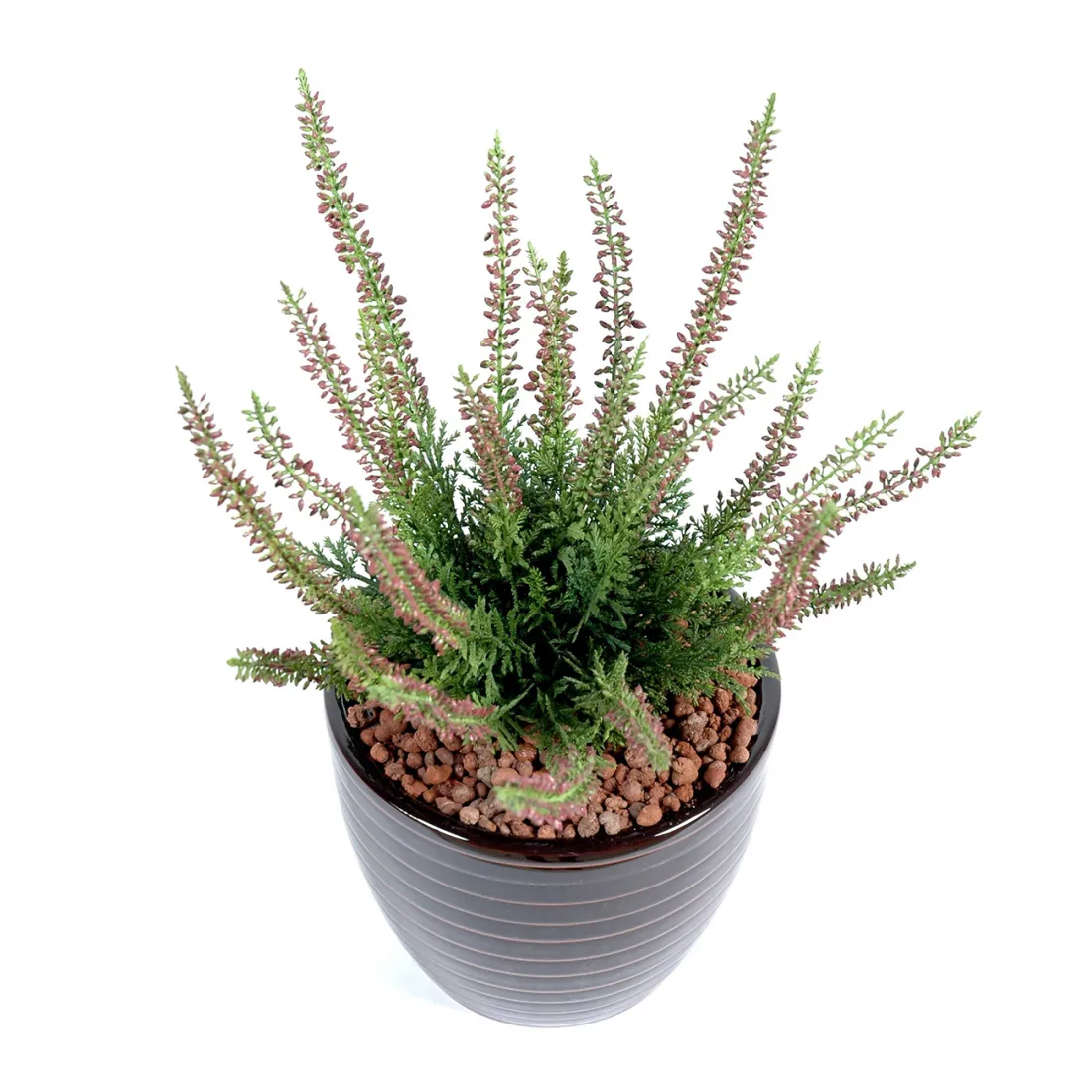 bruyère mini artificielle rose 30 cm en pot