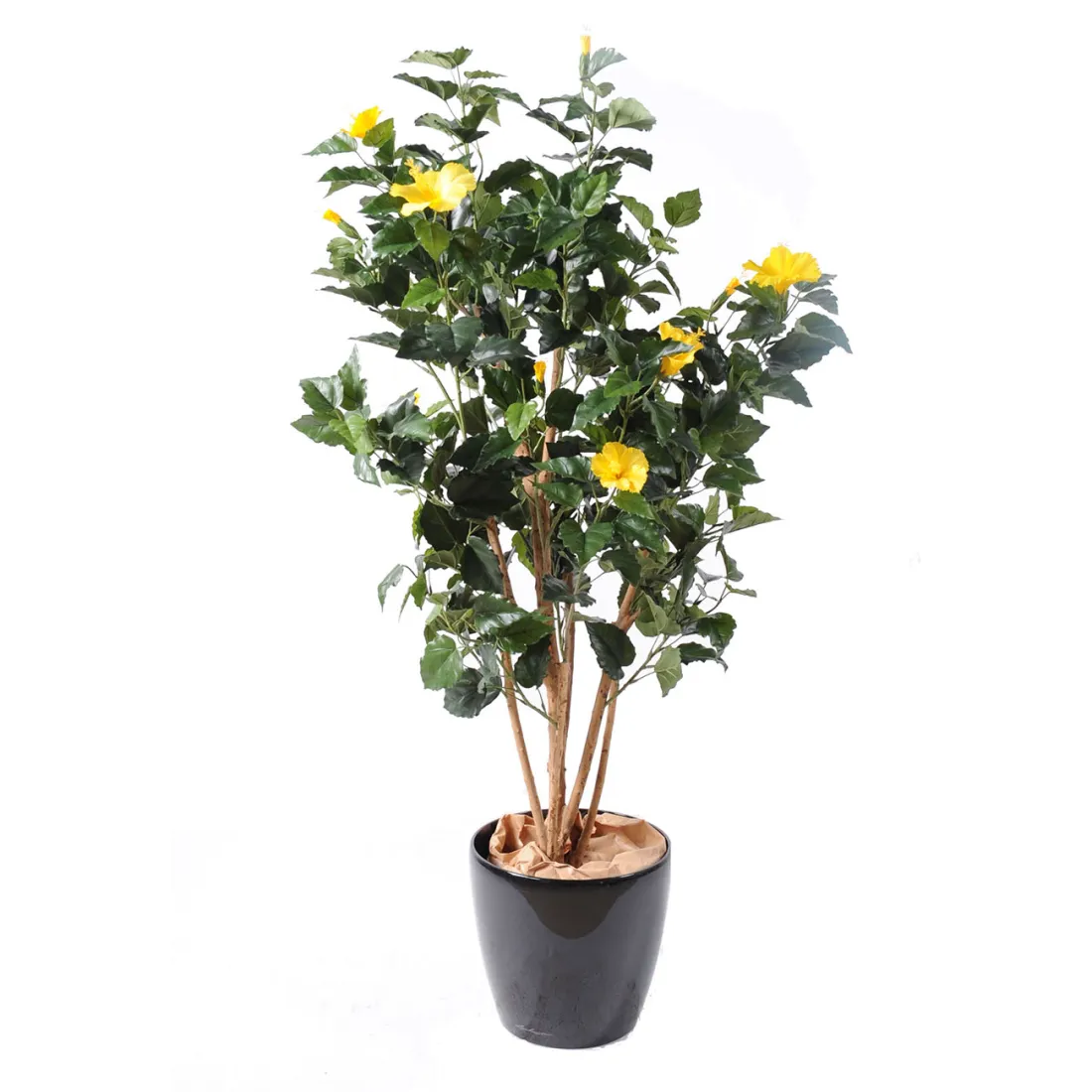 HIBISCUS artificiel 110 cm jaune