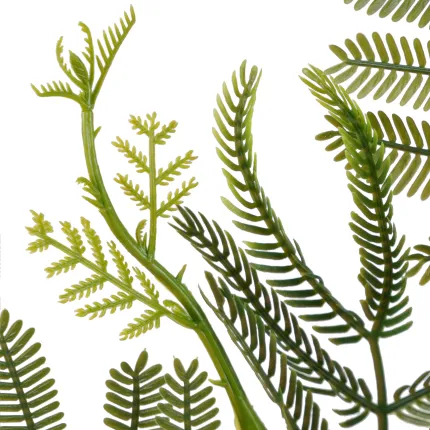 Branche TAMARIN (Mimosa) artificielle 60 cm - détails feuilles