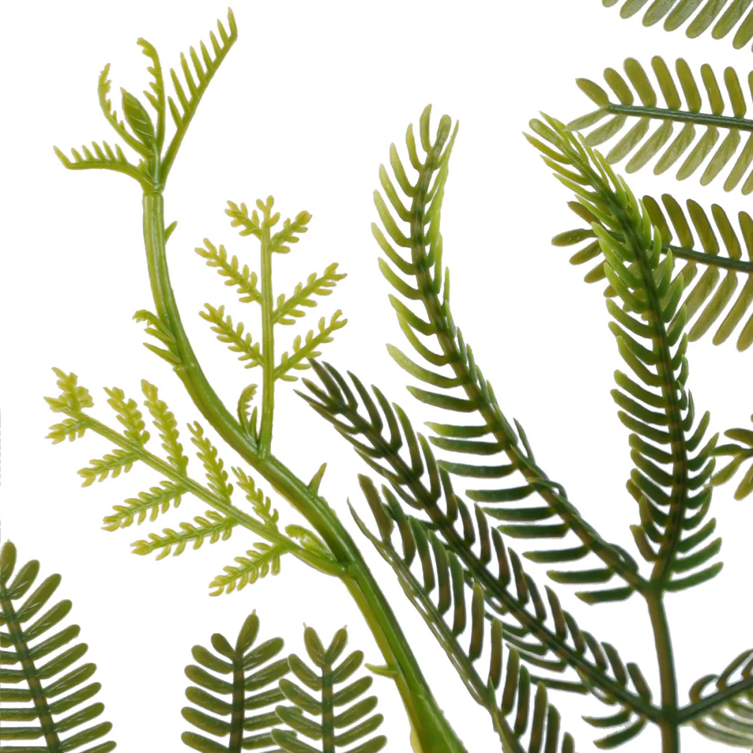 Branche TAMARIN (Mimosa) artificielle 60 cm - détails feuilles