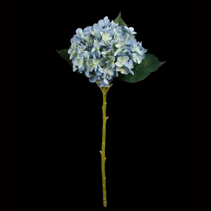 HORTENSIA artificiel 52 cm bleu - en tige