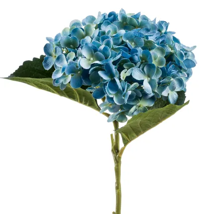 HORTENSIA artificiel 52 cm bleu