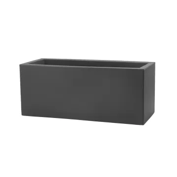 jardinière Strevi cube L 80 et 100 cm H 30 et 40 cm gris anthracite