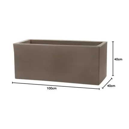 dimension jardinière Strevi cube L 100 H 40  cm