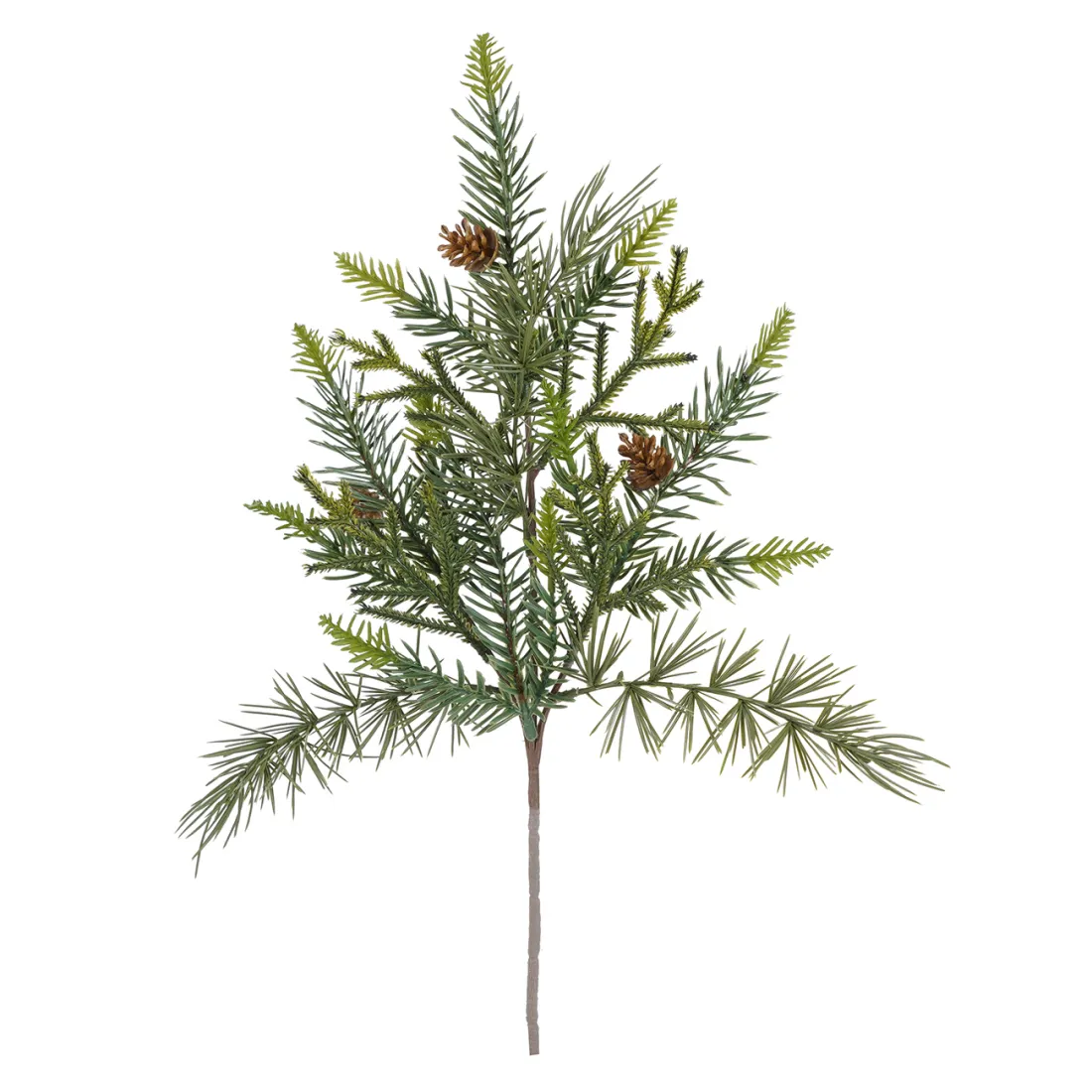 Branche artificielle de SAPIN mixte et pomme de pin 45 cm - avec sa tige