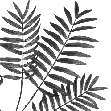 branche artificielle PARLOUR 120 cm noir irisé - détails feuilles