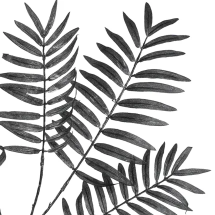 branche artificielle PARLOUR 120 cm noir irisé - détails feuilles