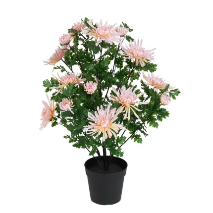 Chrysanthème TOKYO artificiel rose en pot 60 cm