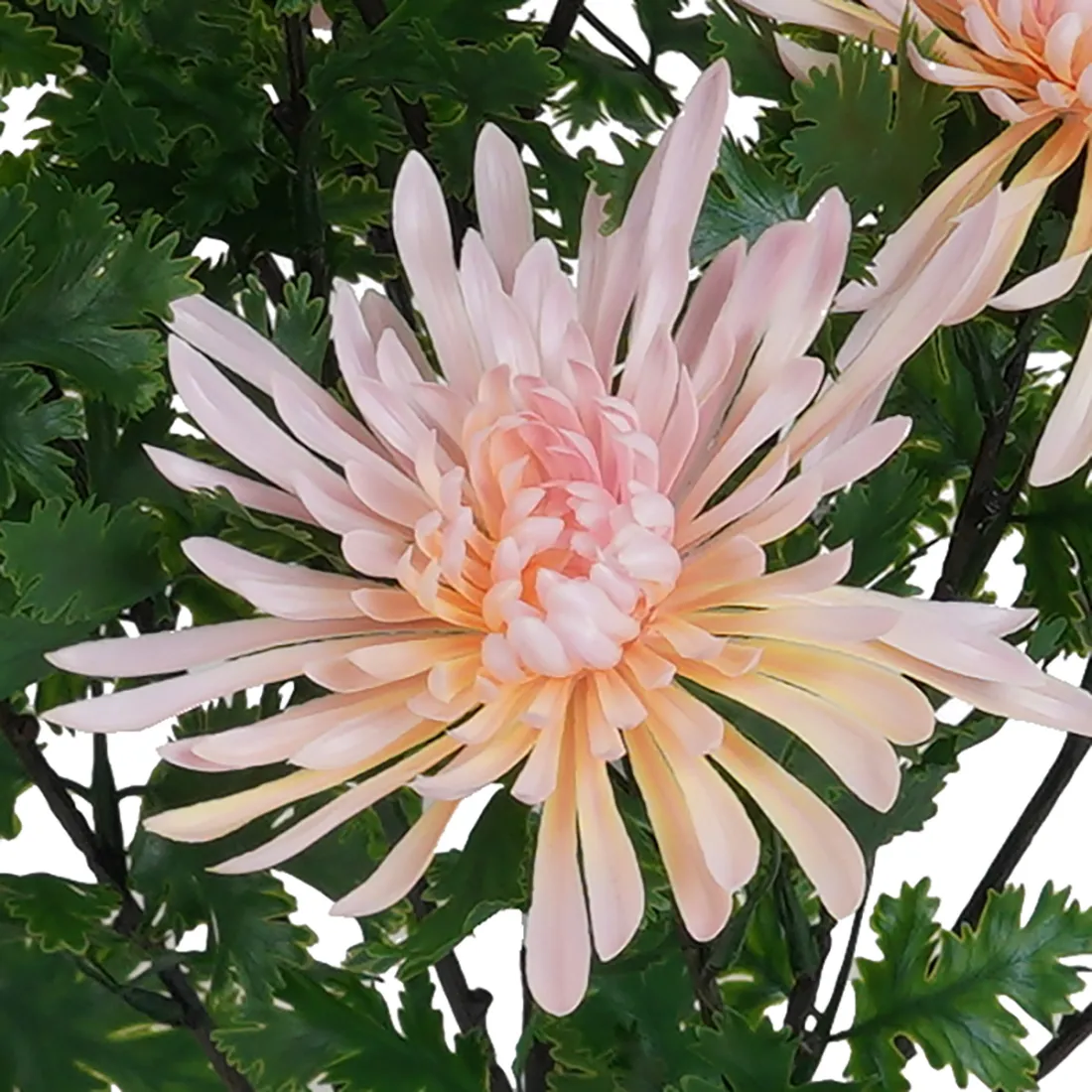 Chrysanthème TOKYO artificiel rose en pot 60 cm - fleur détail