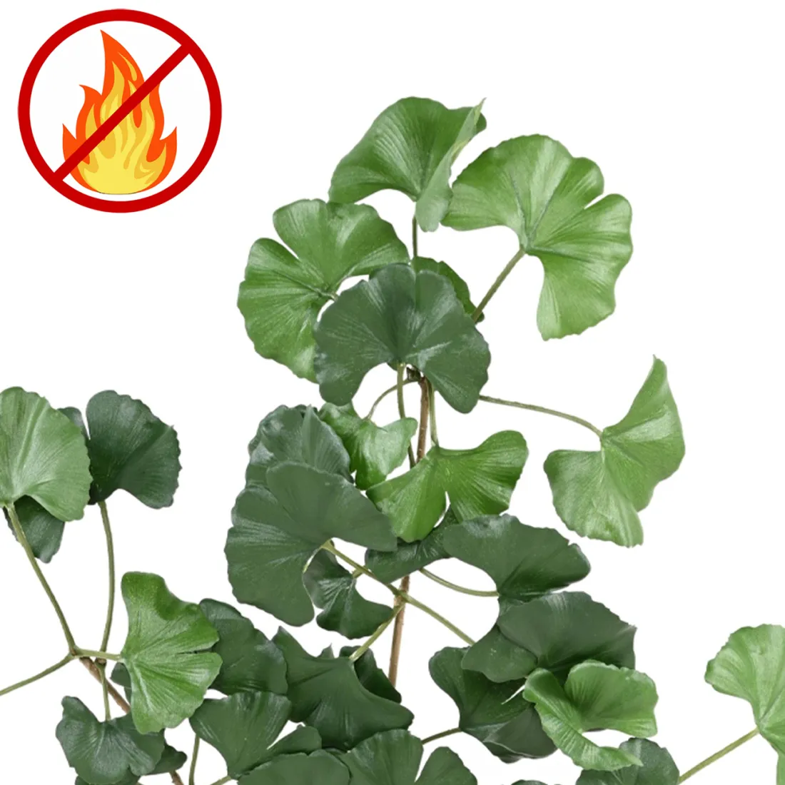 branche artificielle GINKGO 60 cm ANTI FEU - feuillage