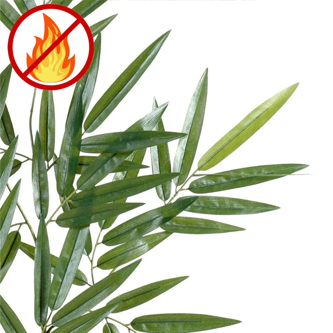 BAMBOU artificiel NEW GEANT 20 cannes 510 cm ignifugé - feuilles