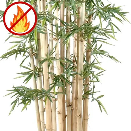 BAMBOU artificiel NEW GEANT 20 cannes 510 cm ignifugé - feuilles et cannes