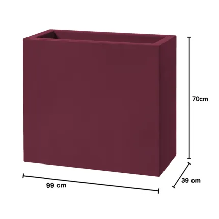 Jardinière Strevi cube droite 70 cm Largeur 99 cm - dimension