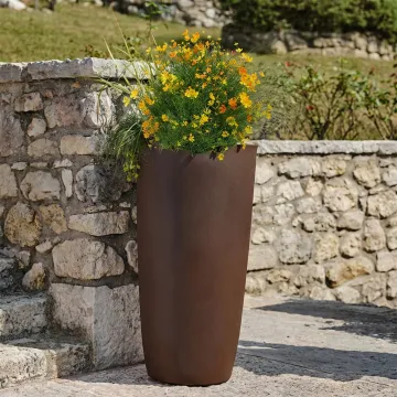 Asparagus artificielle en fleur 54 cm en pot daphné