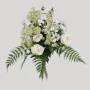 bouquet artificiel blanc 60 cm - sur fond gris
