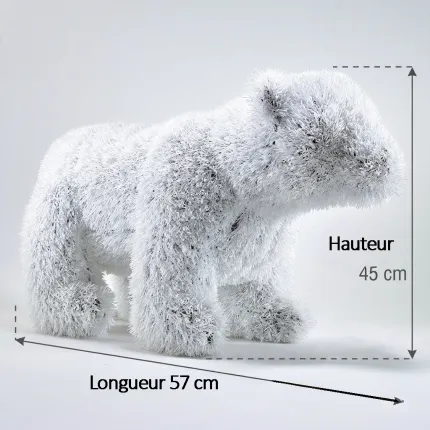 OURS BLANC synthétique 45 cm