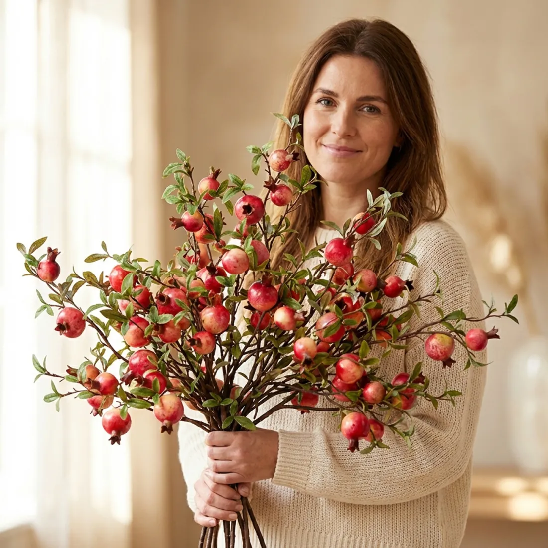 Branche artificielle GRENADE 85 cm en bouquet