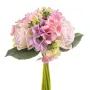 bouquet HORTENSIA et ROSE artificiel  28 cm - rose clair