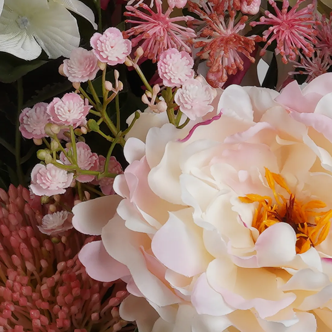 bouquet artificiel pastel 60 cm - détails