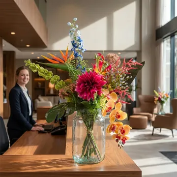 bouquet artificiel exotique 60 cm