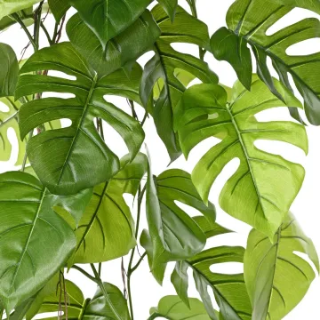 Philodendron monstera chute artificiel 120 cm anti feu- détails feuilles