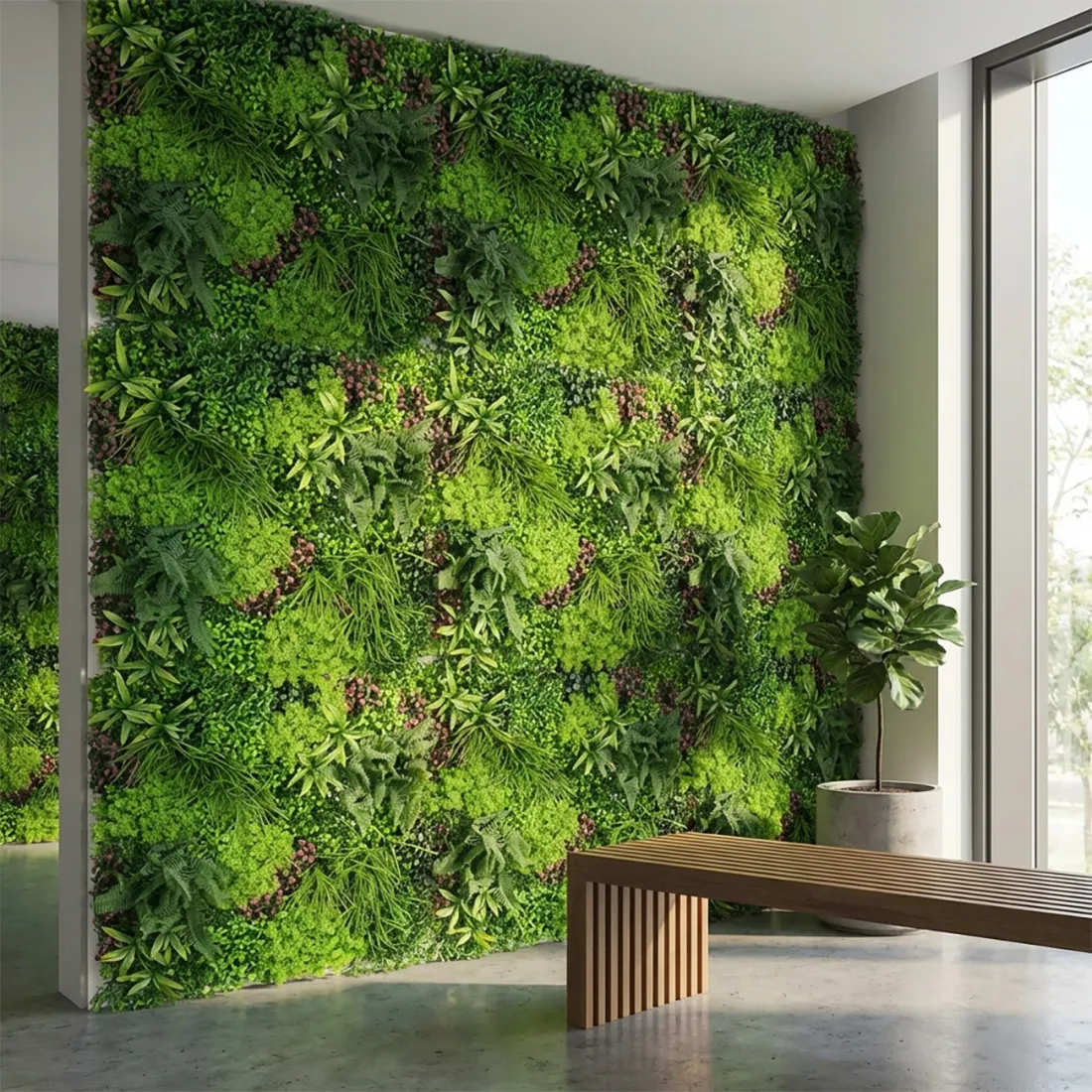MUR VEGETAL K 100 x 100 cm ANTI FEU