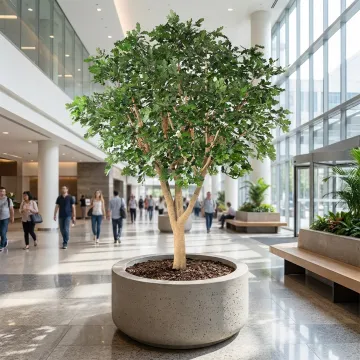 CHENE artificiel 360 cm ANTI FEU dans un ERP