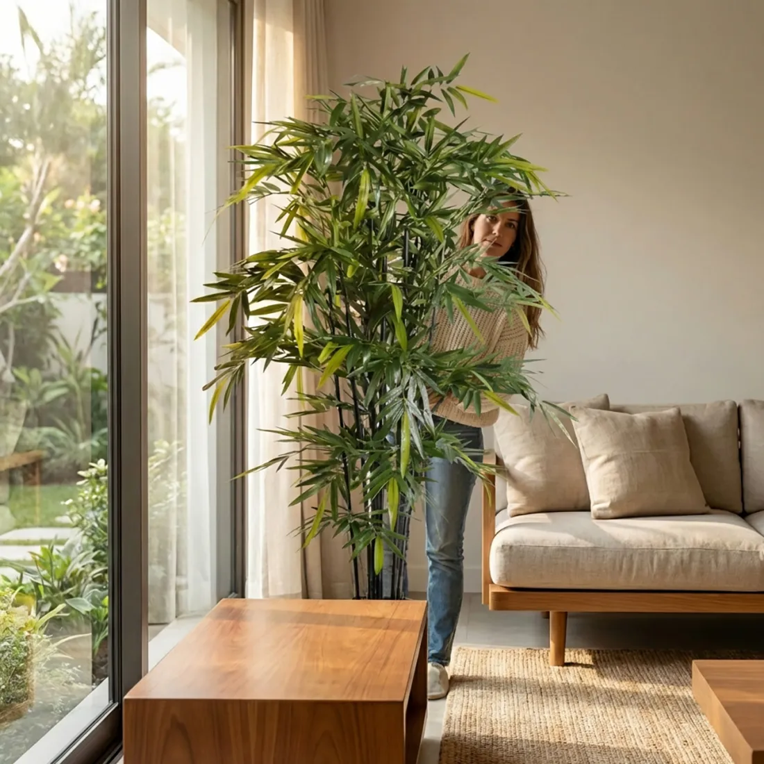 BAMBOU artificiel BLACK New 145 à 210 cm