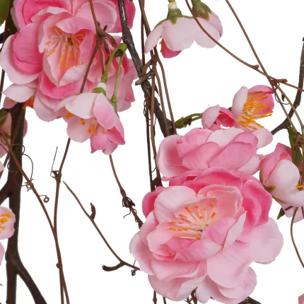 CERISIER artificiel multi branches 90 cm ANTI FEU - rose détails fleurs