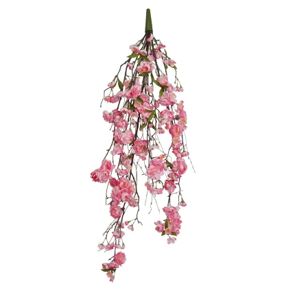 CERISIER artificiel multi branches 90 cm ANTI FEU - rose tête en bas
