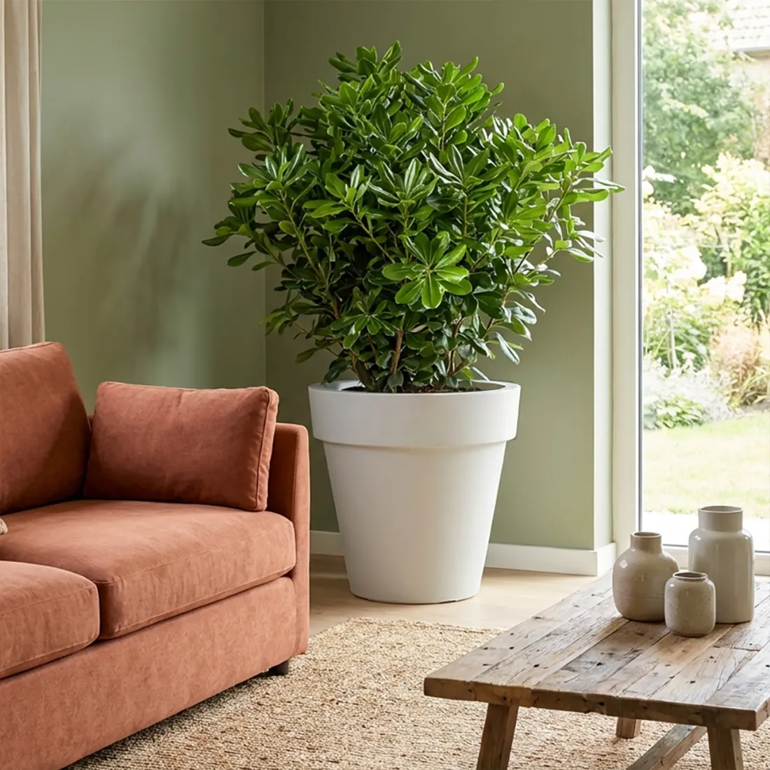 classico prima Ø 30 à 120 cm blanc cassé -   dans un salon grand modèle