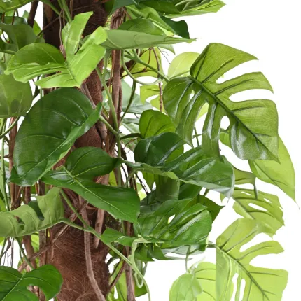 PHILODENDRON artificiel Monstera tuteur coco 180 cm ANTI FEU - tronc