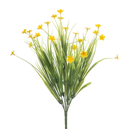 bouquet de fleurettes sauvages artificielles 40 cm jaune