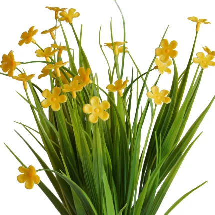 bouquet de fleurettes sauvages artificielles 40 cm jaune - détails fleurs