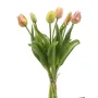botte de 7 TULIPES artificielles 40 cm vert/rose