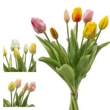 botte de 7 TULIPES artificielles 40 cm