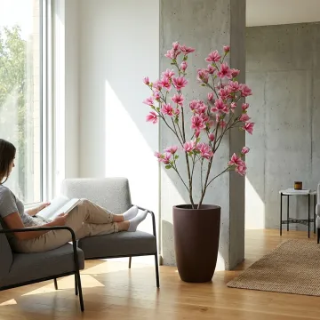 MAGNOLIA artificiel 180 cm dans un salon