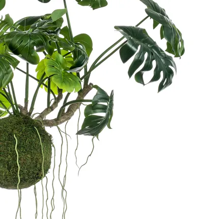 suspension Montsera artificielle 110 cm avec accroche