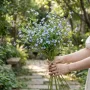 MYOSOTIS artificiel 80 cm bleu clair en bouquet