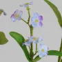 MYOSOTIS artificiel 80 cm bleu clair - détails fleurs