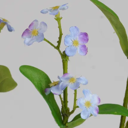MYOSOTIS artificiel 80 cm bleu clair - détails fleurs