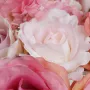 bouquet artificiel HORTENSIA et ROSE  30 cm - rose clair détails