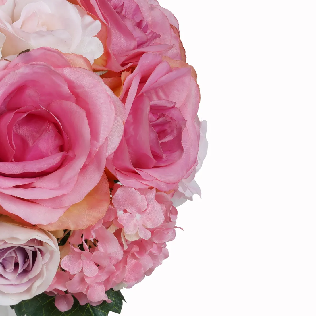 bouquet artificiel HORTENSIA et ROSE  30 cm